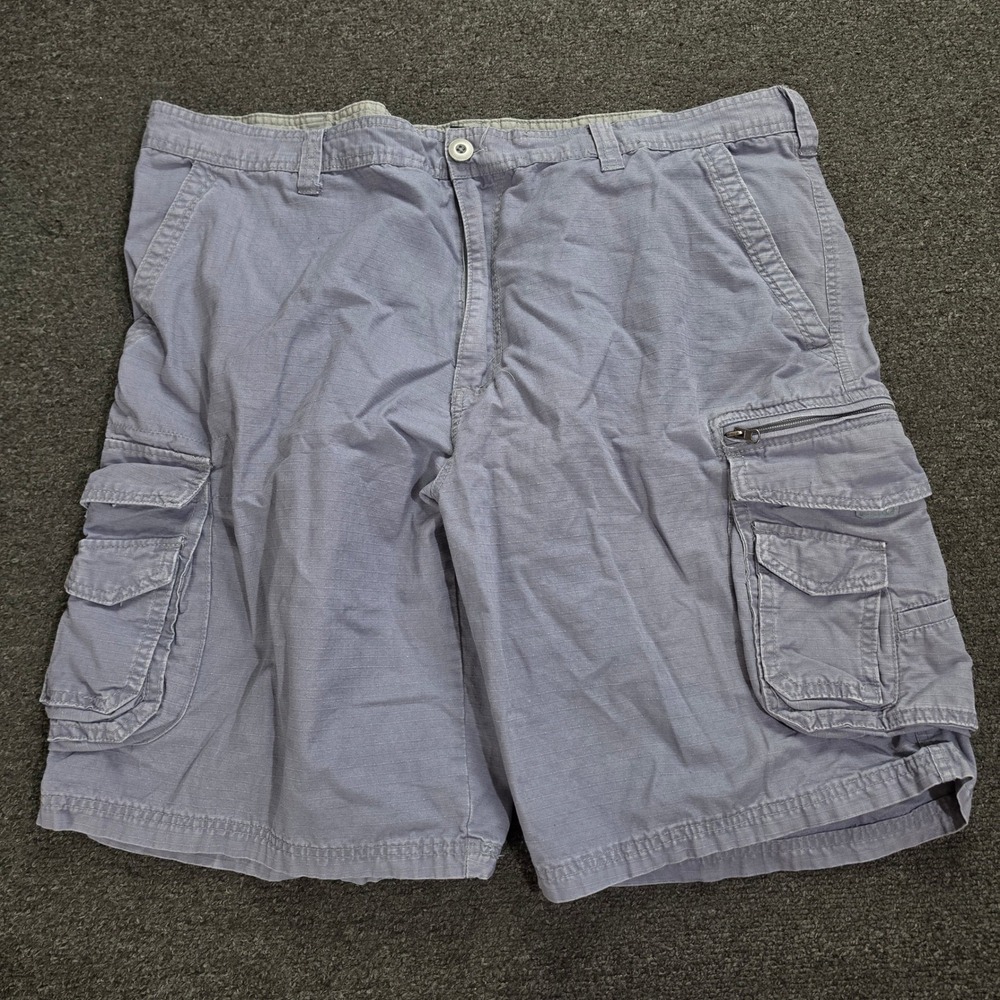 Cargo Supply Co Cargo Shorts Mens 44 Blue Ripstop Cotton Utility Hiking Buckle